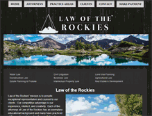Tablet Screenshot of lawoftherockies.com